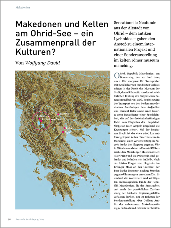 Artikel zur Sonderausstellung »Das goldene Antlitz des unbekannten Makedonenkönigs«.