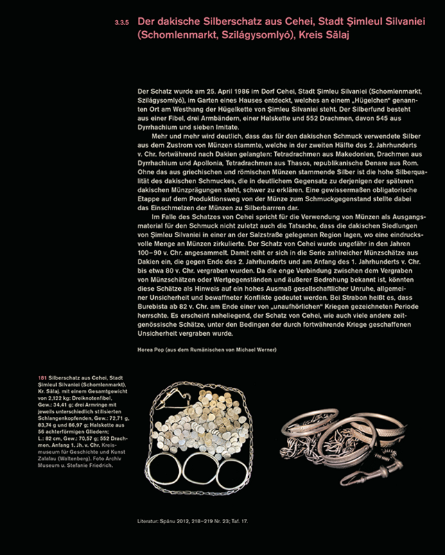 Innenseite des Begleitbuches zur Sonderausstellung »Roms unbekannte Grenze«.