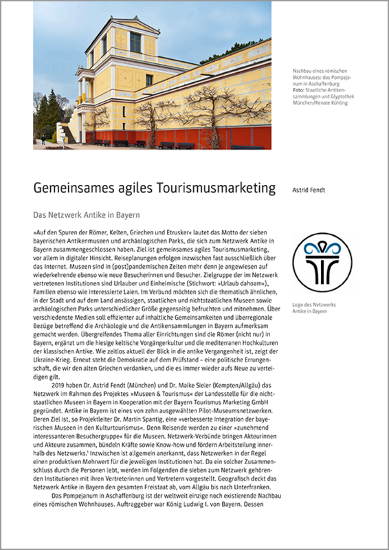 Artikel zum Museumsnetzwerk »Antike in Bayern« im Magazin museum heute.