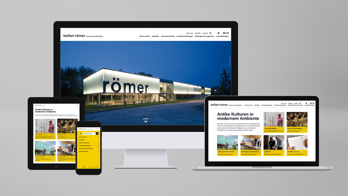 Dank responsiven Webdesigns ist die neue Homepage auf diversen Endgeräten nutzbar.