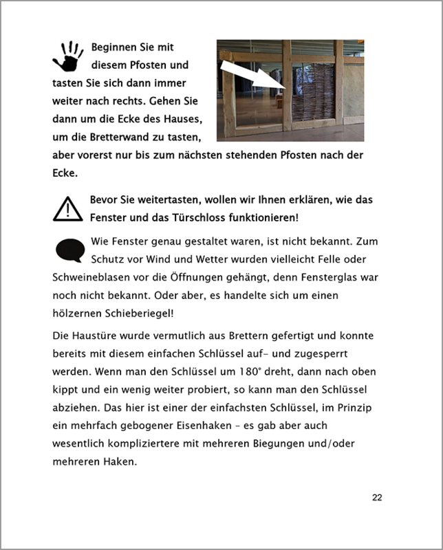 Innenseite des Vorlesebuches »Auf Tuchfühlung mit Kelten und Römern«.