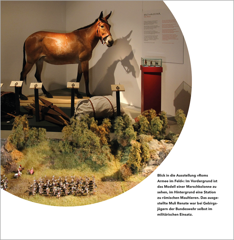 Innenseite der Beilage zum zweiten Ausstellungsteil »Roms Armee im Feld«.