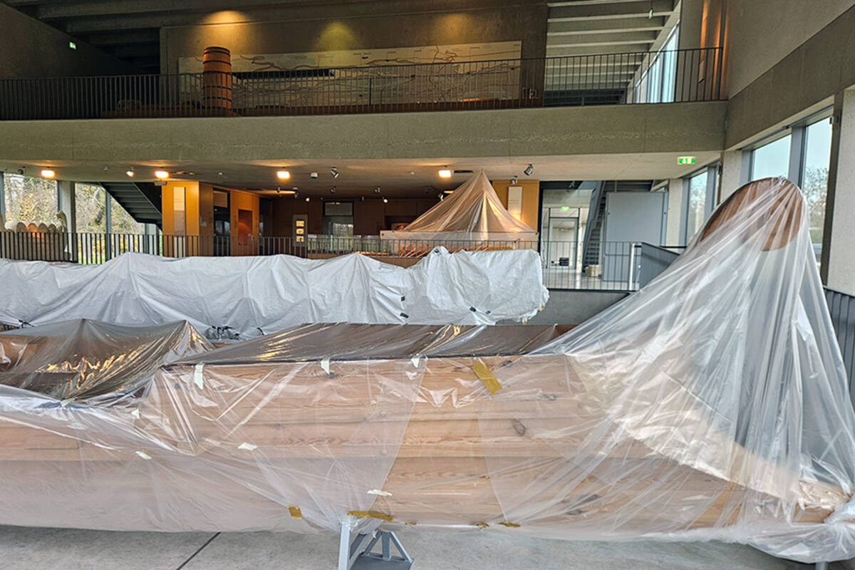 Voraussichtlich bis zum 23.11.2025 bleiben die Boote verhüllt.