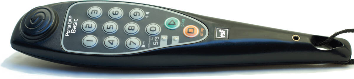 Unsere Audioguide-Geräte lassen sich intuitiv bedienen.