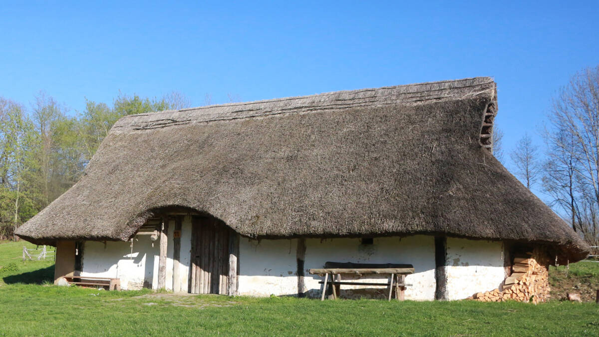 Restonstruiertes Keltenhaus in Gabreta.