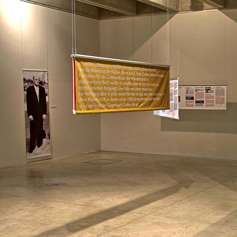 Die Sonderausstellung widmete sich auch dem Erbauer der Friedenskirche, Olaf Andreas Gulbransson.