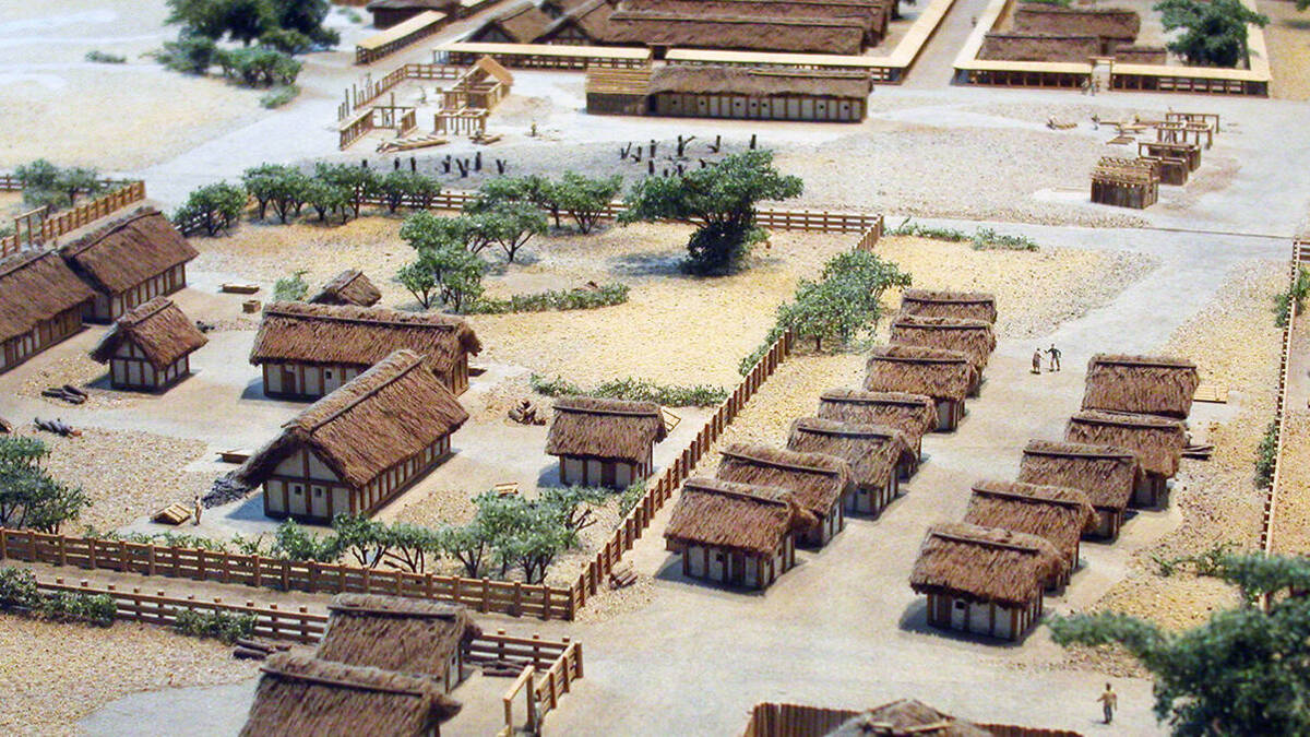 Das Modell zeigt das Siedlungszentrum der Keltenstadt von Manching.