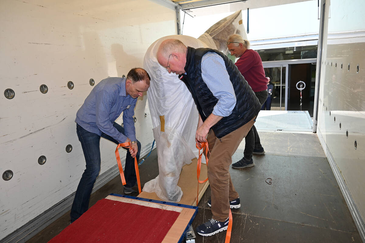 Wohlbehalten kommt Renate im 10 km entfernten Manching an.