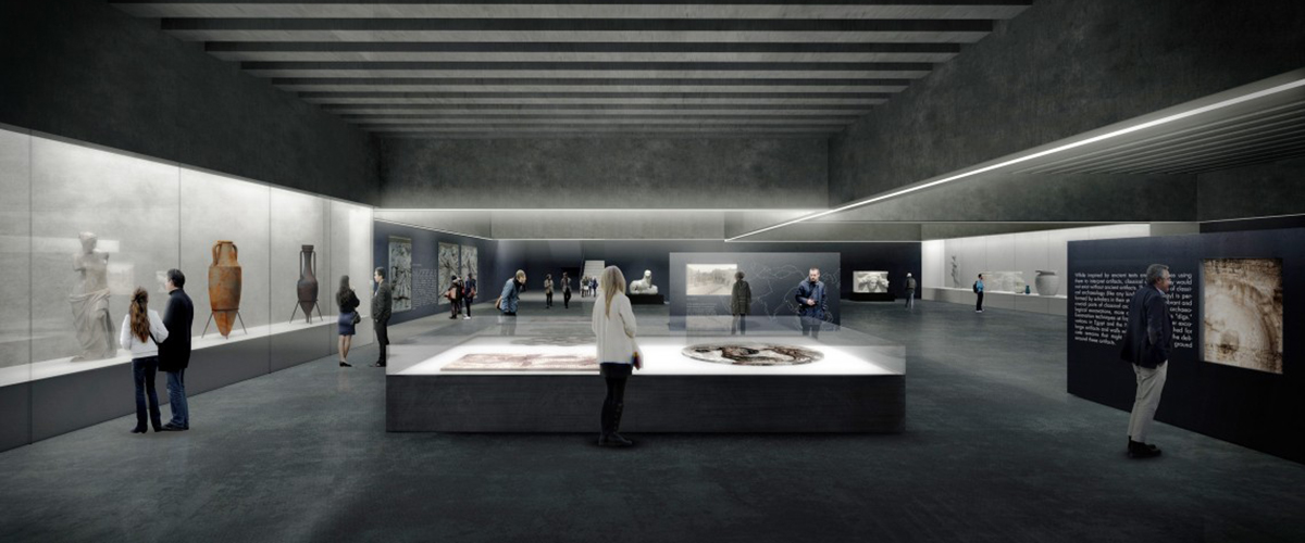 Visualisierung der neuen Sonderausstellungshalle